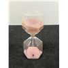 Image 1 : Hand Made Art Glass Hexagon Hour Glass Sand Timer 6.25"