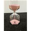 Image 3 : Hand Made Art Glass Hexagon Hour Glass Sand Timer 6.25"