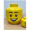 Image 2 : Set of 3 Plastic LEGO Storage Containers / Bins - Largest approx: 10"T 9"W