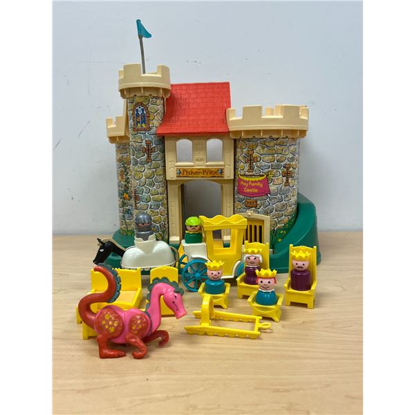 Vintage Fisher Price Play Family Castle 993 & accessories as pictured