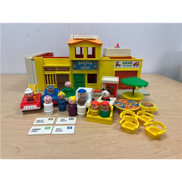 Vintage Fisher Price Play Family Village & accessories as pictured - see all photos for details