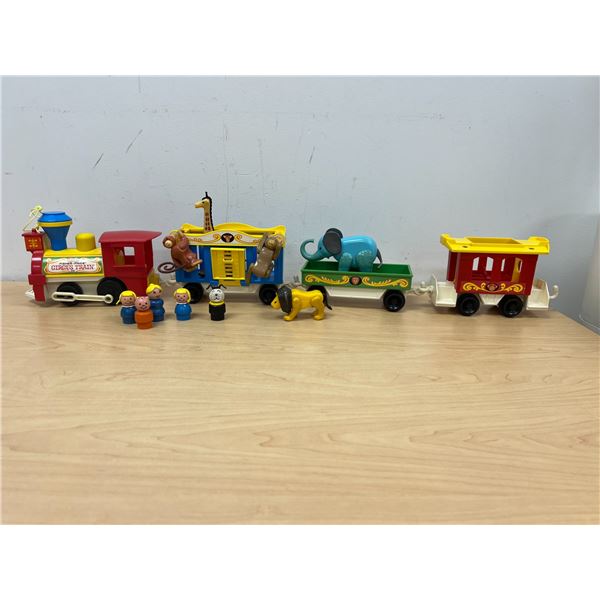 Vintage Fisher Price Circus Train & accessories as pictured - see all photos for details