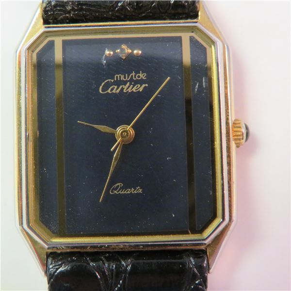 Beautiful Vintage & working Must De CARTIER.  Marked Cartier Paris 925 Argent