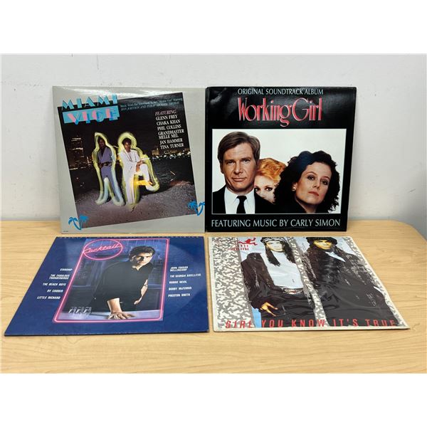 4 LP Records - Miami Vice / Milli Vanilli / Working Girl / Cocktail