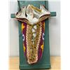 Image 3 : First Nations Tikinagan Beaded Cradleboard Baby Carrier - Approx: 15x7"
