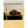 Image 2 : Vintage Acrylic Bison Bookends - Approx: 4.5"W and 4.5"T