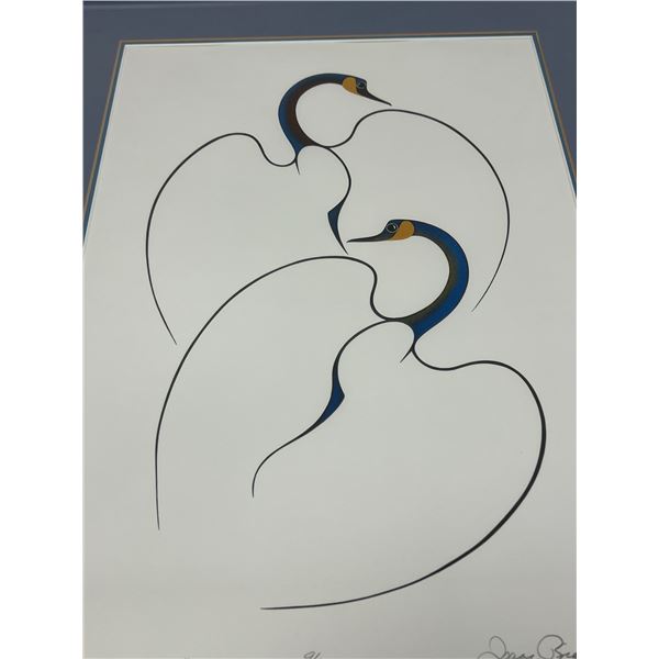Isaac Bignell "Mating Flight" 9/97 Framed Art - Frame approx: 28.5 x 21.5"