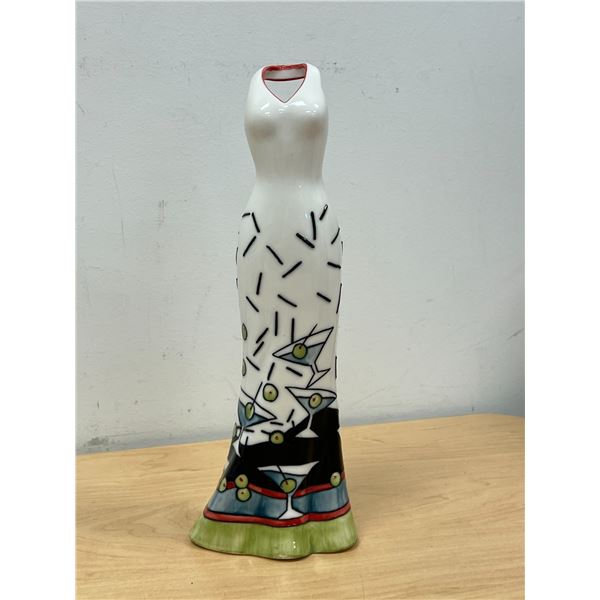 Jan Poynter Benaya 2006 Dress Vase - Martini Theme 11.75"