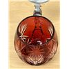 Image 4 : Ruby Red Cut Crystal Beer Stein Mug - nice - approx: 6" tall
