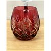 Image 5 : Ruby Red Cut Crystal Beer Stein Mug - nice - approx: 6" tall