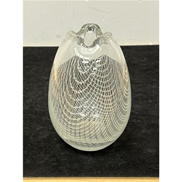 Mid Century Harrtil Vase Czech Bohemian Art Glass - Approx: 5.5"T