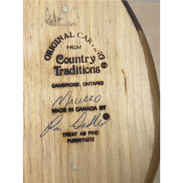 Country Traditions Original Carving カナダ Ron Sadler Country Traditions Wood Carved Mallard Duck - approx: 10