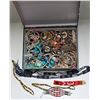 BOX OF MIXED ASSORTED JEWELRY WITH BEADED PIECES