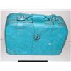Image 1 : FULLY FUNCTIONAL ROBINS EGG BLUE VINTAGE SUITCASE