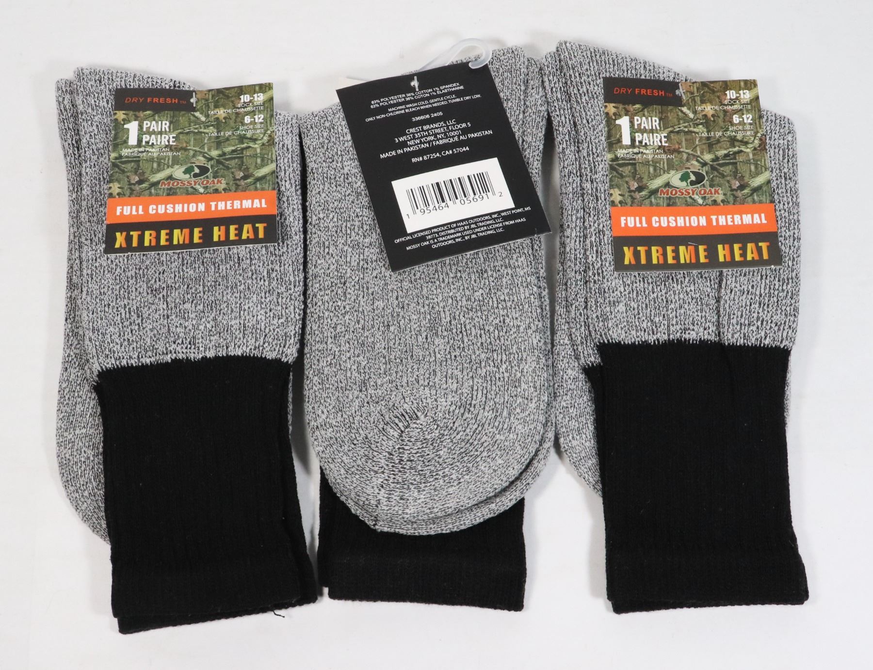 Mossy Oak Men's 2-Par Camo Black/Whte Crew Socks Sze L (9-12.5 shoe Mossy Oak Men's 2-Par Camo Black/Whte Crew Socks Sze L (9-12.5 shoe