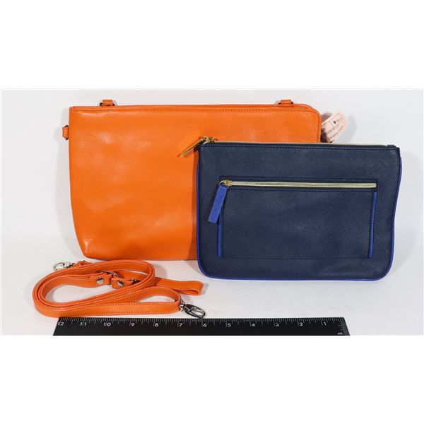 ORANGE BAG SOLD WITH BLUE HANDBAG
