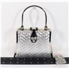 Image 1 : NEW SILVER TONE WITH METAL EVENING BAG