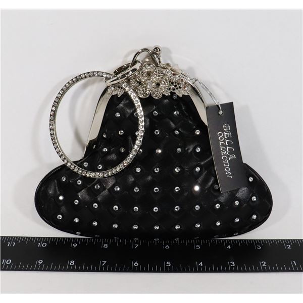 NEW BELLA COLLECTION KISS LOCK FLOWER EMBELLISHED