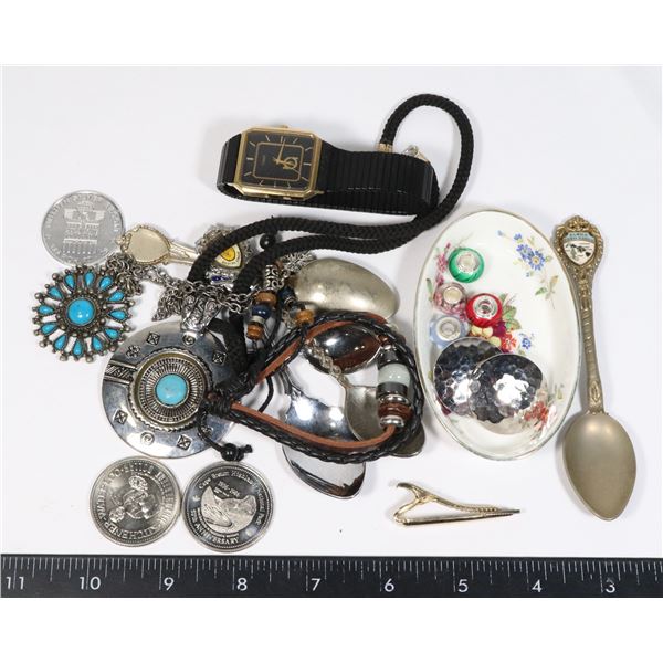 LOT OF ASSORTED ITEMS INCLUDING STAMPED .925