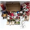 Image 1 : BOX OF CHRISTMAS COLLECTIBLES WITH SHOEBOX