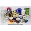 MISC. KITCHEN ITEMS WITH MICKEY MOUSE COFFEE MUG