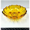 Image 1 : VINTAGE LARGE AMBER GLASS FRUIT BOWL