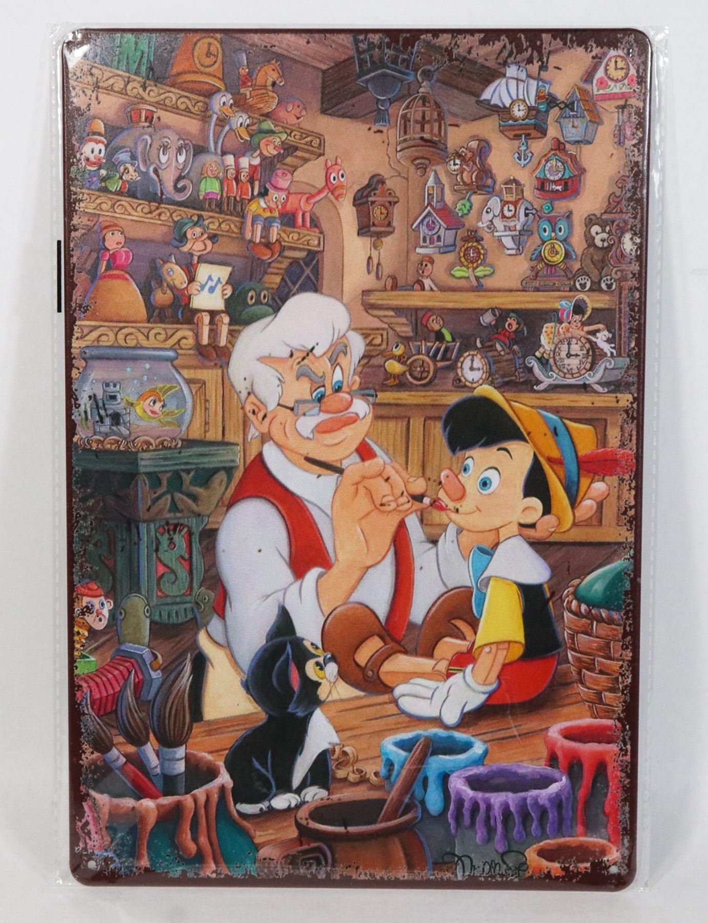 Pinocchio Sign NEW PINOCCHIO THEME METAL SIGN