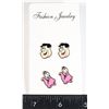 Image 1 : NEW FLINTSTONE THEME FRED AND DINO STUD EARRINGS