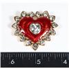 Image 1 : NEW RHINESTONE HEART BROOCH