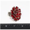 Image 1 : STRETCHY FLOWER RING WITH RHINESTONE ACCENT