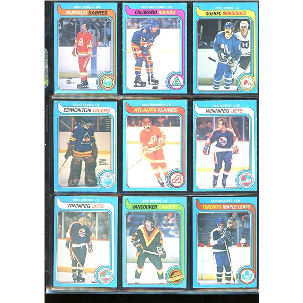 1979-80 O-Pee-Chee Lot Of 9 Cards Various Players