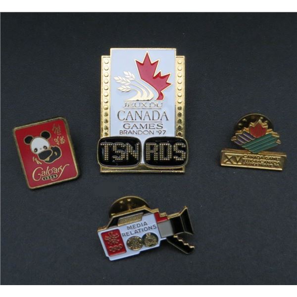 4 Various Enamel Collector Pins