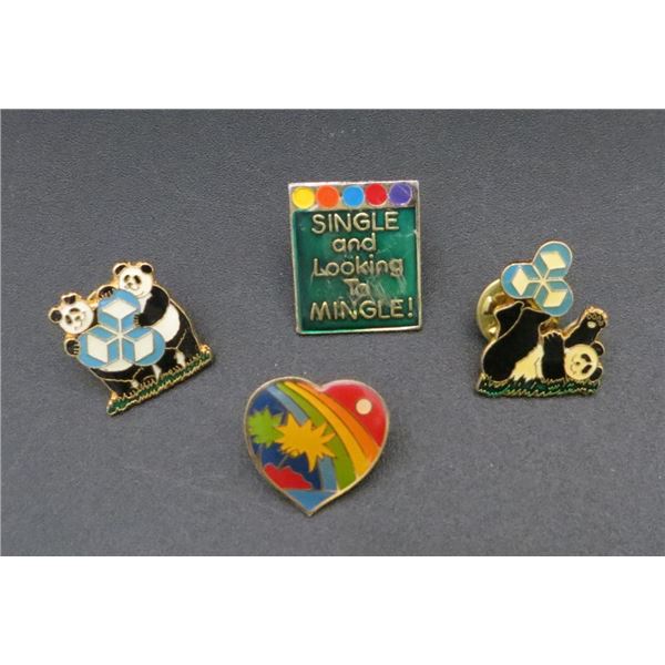 4 Various Enamel Collector Pins