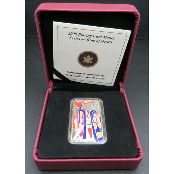 RCM 2009 $15 Playing Card Money King of Hearts .925 Sterling Silver ...