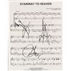 Image 1 : Led Zeppelin Autographed Sheet Music PAGE PLANT