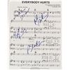 Image 1 : REM Everybody Hurts Autographed Sheet Music ALL 4
