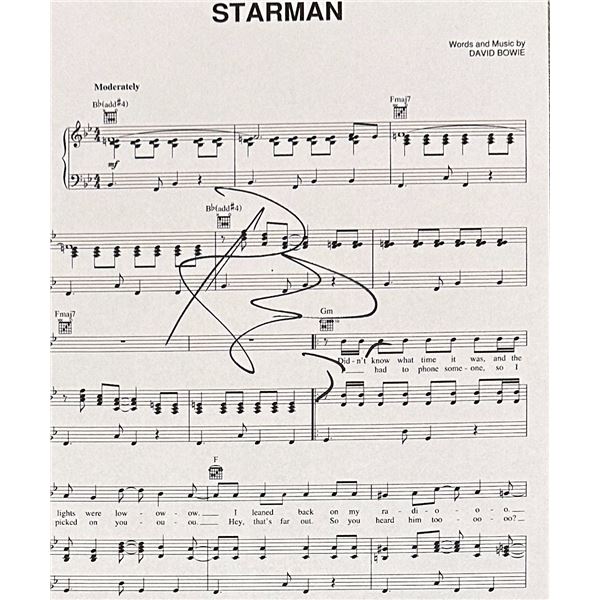 David Bowie Autographed Sheet Music
