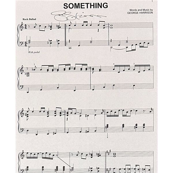 George Harrison Autographed Sheet Music
