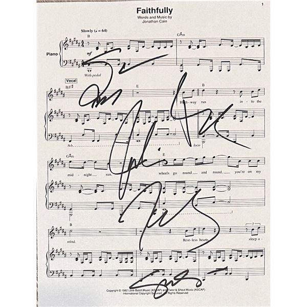 Journey Autographed Sheet Music All 5