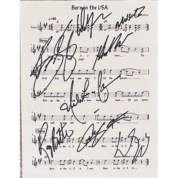 Bruce Springsteen Autographed Sheet Music S STREET