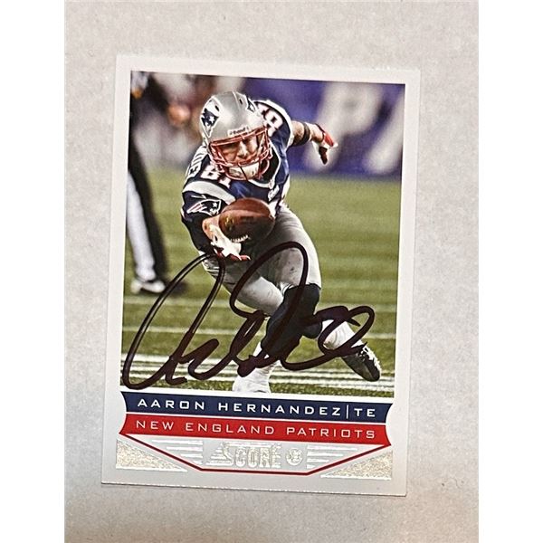 Aaron Hernandez Autographed Card
