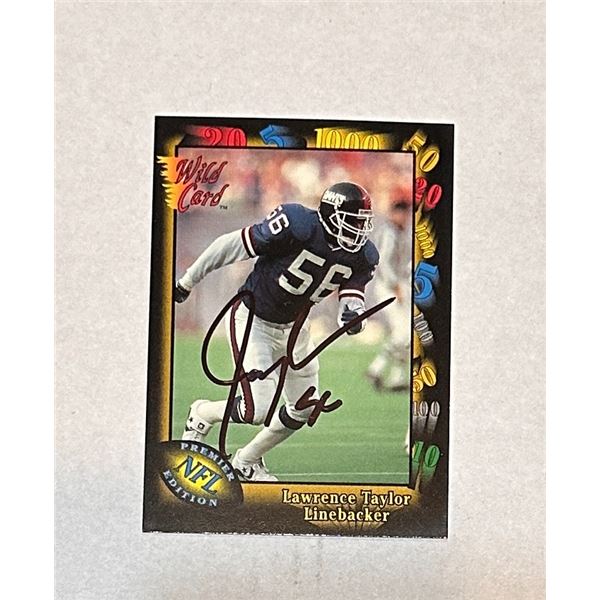 Lawrence Taylor Autographed CARD