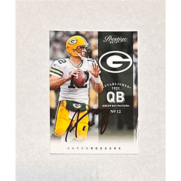 Aaron Rodegers Autographed Card