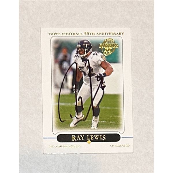 Ray Lewis Autographed CARD