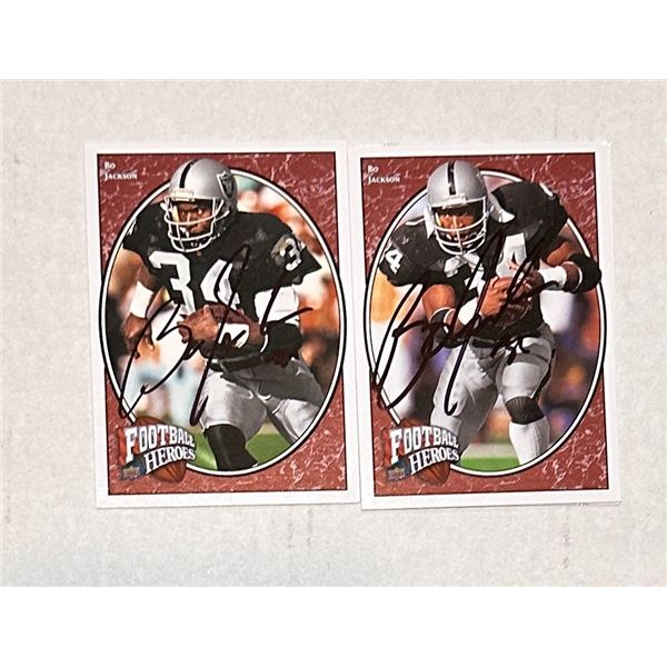 Bo Jackson Autographed CARD LOT
