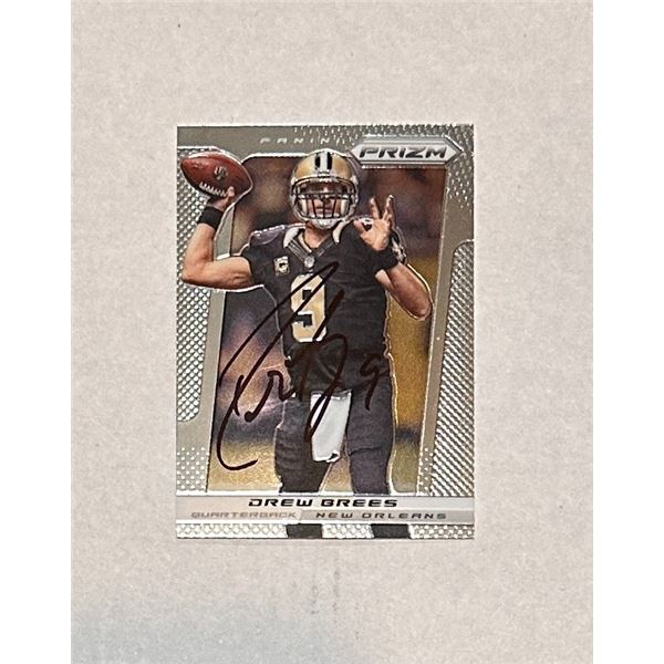 Drew Brees Autographed Card