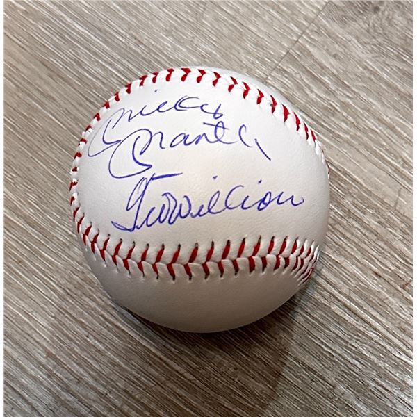 Mickey Mantle Ted Williams Autographed Baseball