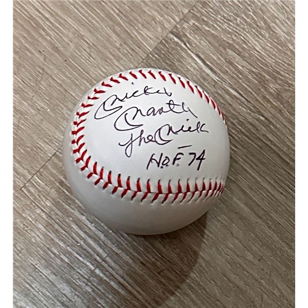 Mickey Mantle Autographed The Mick Baseball