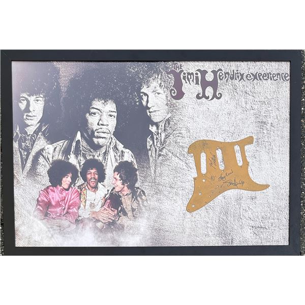 Jimi Hendrix Autographed Pickguard Display