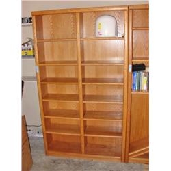 Double Oak Shelf Unit